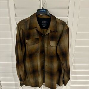 Pendleton Men’s Brown, Green and Tan Board Shirt